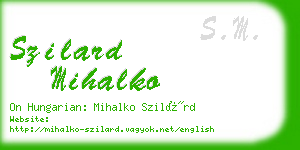 szilard mihalko business card
